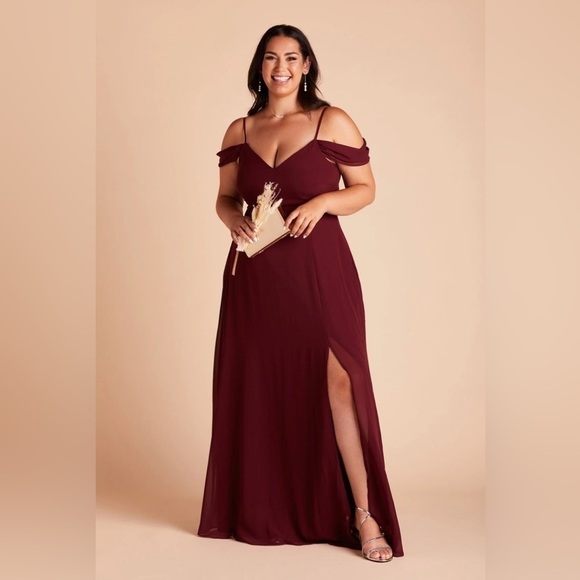 BIRDY GREY Devin Convertible Chiffon Dress In Cabernet - Picture 2 of 9